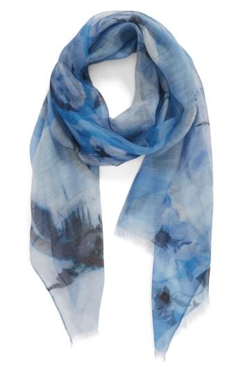 Women's Badgley Mischka Floral Print Modal & Silk Scarf