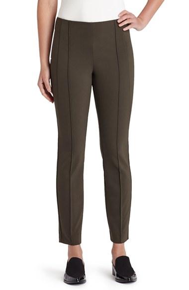 Women's Lafayette 148 New York 'gramercy' Acclaimed Stretch Pants - Green