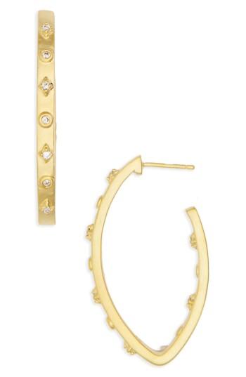 Women's Freida Rothman Audrey Oval Cubic Zirconia Hoops