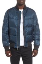 Men's The Very Warm Vandal Down & Feather Fill Quilted Bomber Jacket, Size - Blue