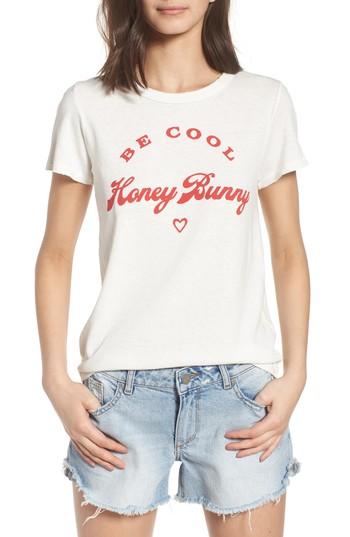 Women's Junk Food Honey Bunny Tee - White