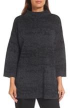 Women's Eileen Fisher Funnel Neck Organic Linen Blend Sweater - Grey