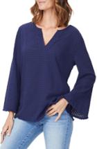 Women's Nydj Frayed Edge Bell Sleeve Top