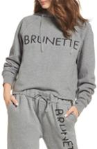 Women's Brunette The Label Brunette Raw Hem Hoodie /small - Grey