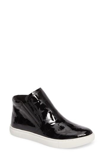 Women's Kenneth Cole New York Kalvin 3 Crystal Embellished Mid Top Sneaker .5 M - Black
