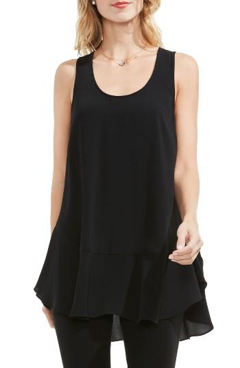 Women's Vince Camuto Ruffle Hem Blouse - Black