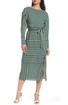 Women's Nouvelle Amsale Julianna Lace & Crepe Trumpet Gown, Size - Ivory