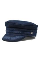 Women's Noake Addie Wool & Brocade Baker Boy Hat - Blue