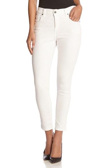 Women's Karen Kane 'zuma' Stretch Crop Skinny Jeans - Beige