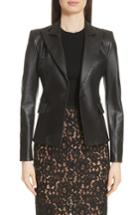 Women's Michael Kors Plonge Leather Jacket - Black