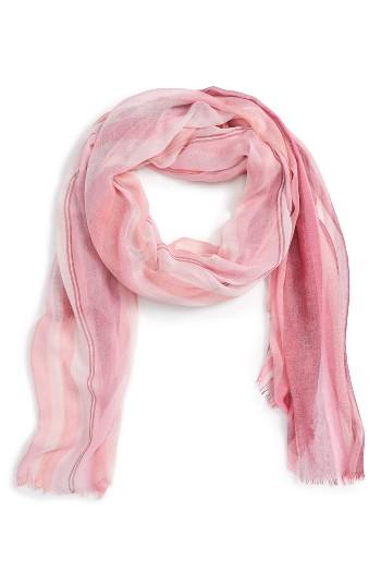 Women's Nordstrom Ombre Stripe Scarf, Size - Pink