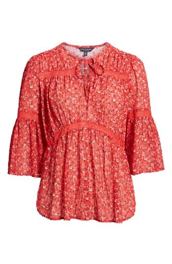 Women's Lucky Brand Lace Detail Top - Red