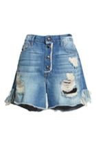 Women's Good American High Waist Denim Boyfriend Shorts