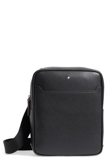 Men's Montblanc Sartorial North South Leather Bag - Black