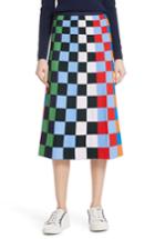 Women's Tory Sport Check Tech Knit Skirt - Blue