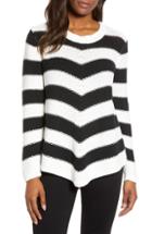 Women's Caslon Stitch Stripe Sweater - Black