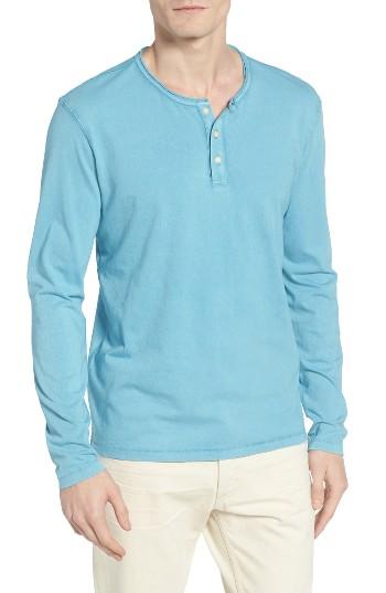 Men's Lucky Brand Raw Edge Henley - Blue