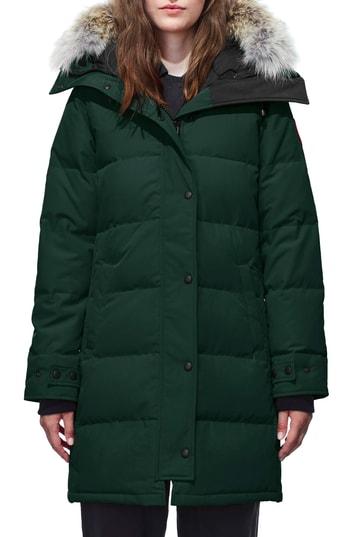 Women's Canada Goose Shelburne Genuine Coyote Fur Trim Down Parka (14-16) - Grey