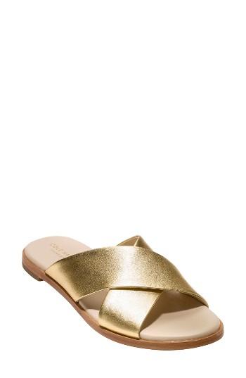 Women's Cole Haan Anica Slide Sandal .5 B - Metallic