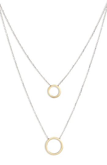 Women's Argento Vivo Ava Two Tone Open Circle Necklace