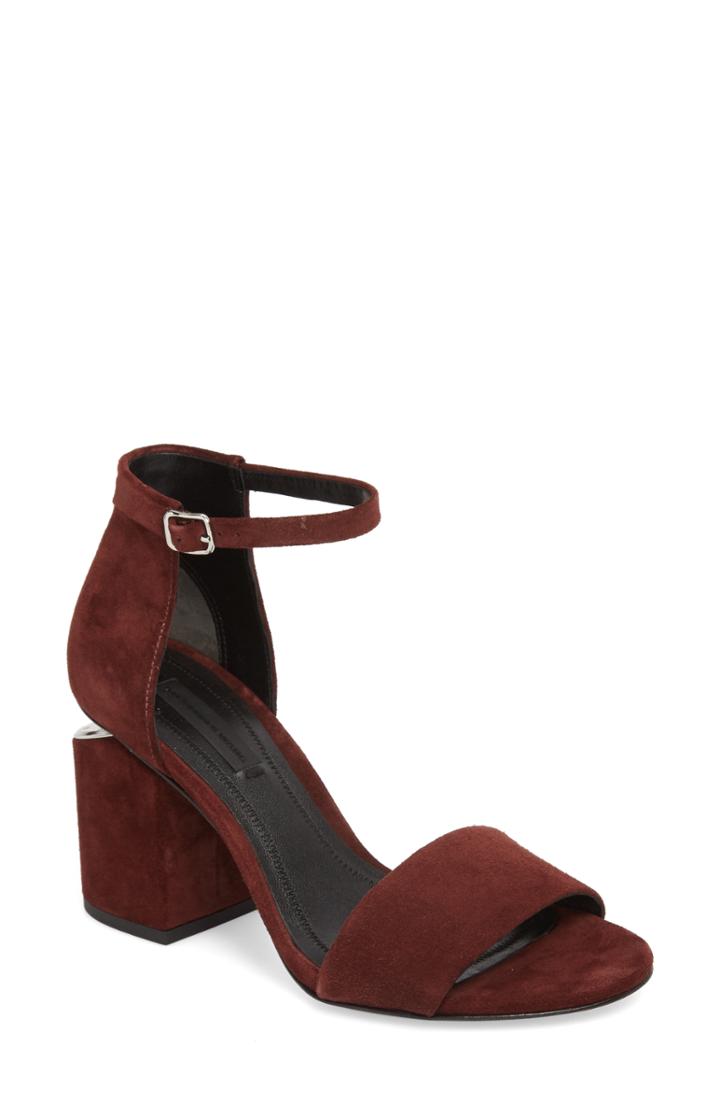 Women's Alexander Wang Abby Ankle Strap Sandal Us / 36eu - Burgundy