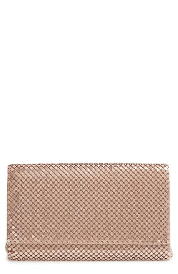 Nordstrom Metallic Mesh Flap Clutch - Metallic