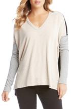 Women's Karen Kane Colorblock Sweater - Beige