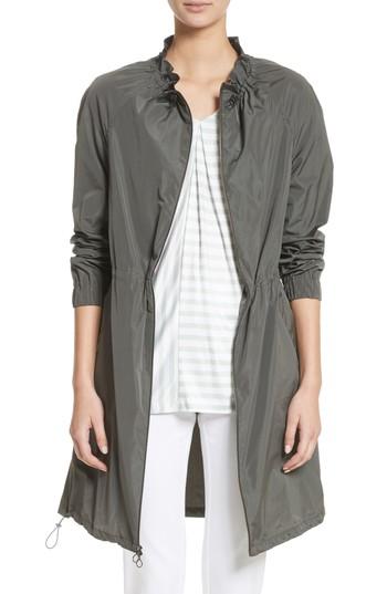 Women's St. John Collection Lightweight Taffeta Jacket, Size - Green