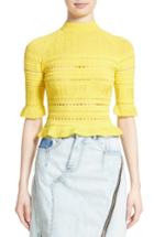 Women's 3.1 Phillip Lim Pointelle Lace Raglan Tee