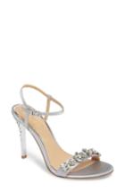 Women's Jewel Badgley Mischka Tex Ankle Strap Sandal .5 M - Metallic