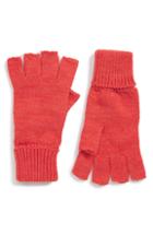 Women's Trouve Basic Fingerless Gloves, Size - Red