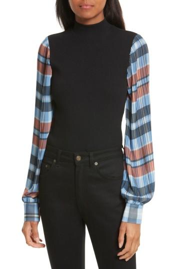 Women's Opening Ceremony Plaid Sleeve Bodysuit
