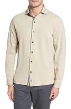 Men's Thaddeus Shively Pique Knit Sport Shirt, Size - Beige