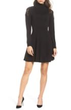 Women's Eliza J Lace Shoulder Turtleneck Sweater Dress