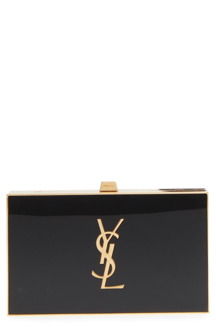 Saint Laurent Monogram Tuxedo Box Clutch -