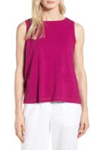 Women's Eileen Fisher Short Organic Cotton Shell, Size - Pink