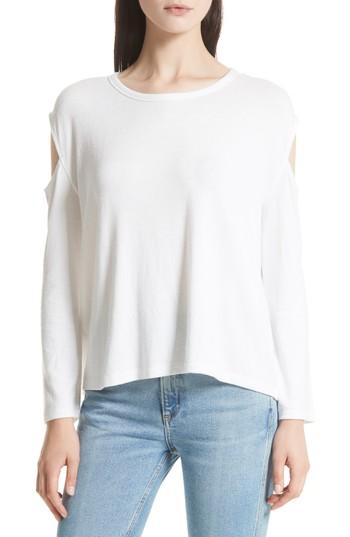 Women's Rag & Bone/jean Slash Cutout Tee - White