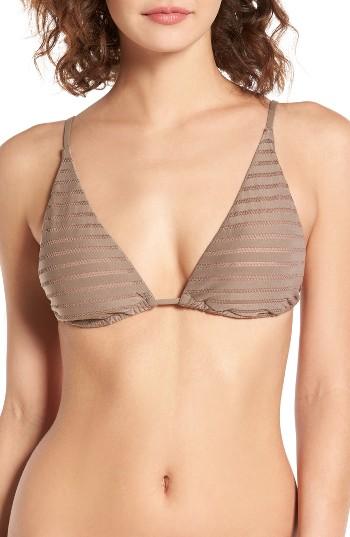 Women's O'neill Adley Triangle Bikini Top - Beige