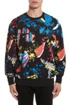 Men's Versus By Versace Doodle Glitter Print Sweatshirt - Black