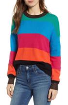 Women's Pam & Gela Stripe Sweater, Size - Blue