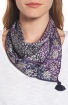 Women's Rebecca Minkoff Baby Leopard Silk Bandana, Size - Blue