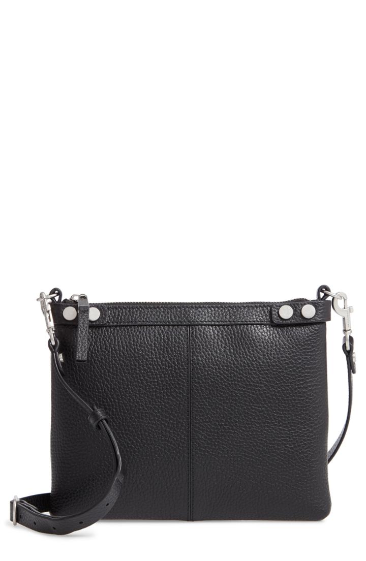 Treasure & Bond Sloane Pebbled Leather Crossbody Bag - Black