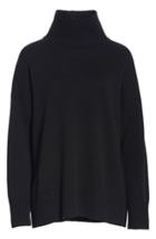 Women's Lafayette 148 New York Relaxed Cashmere Turtleneck Sweater - Black