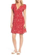 Women's Velvet By Graham & Spencer Spring Floral Wrap Dress - Red