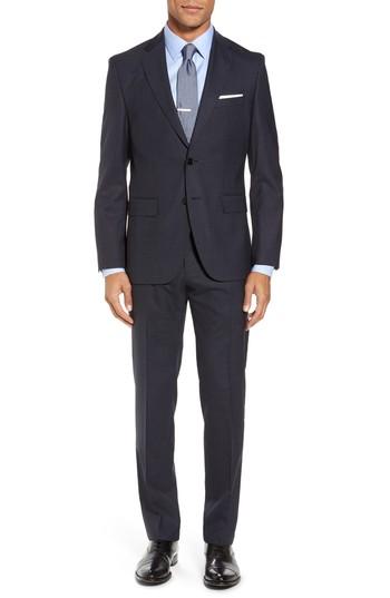 Men's Boss Johnstons/lenon Trim Fit Check Wool Suit
