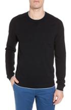 Men's Ted Baker London Kayfed Rib Sleeve Sweater (s) - Black