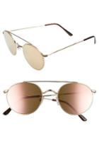 Women's Spektre Caligola 50mm Aviator Sunglasses - Matte Gold/ Rose Gold Mirror