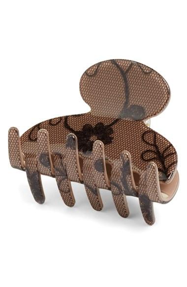 France Luxe 'small Couture' Jaw Clip, Size - Brown