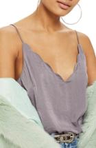 Women's Topshop Satin Camisole Us (fits Like 0) - Grey