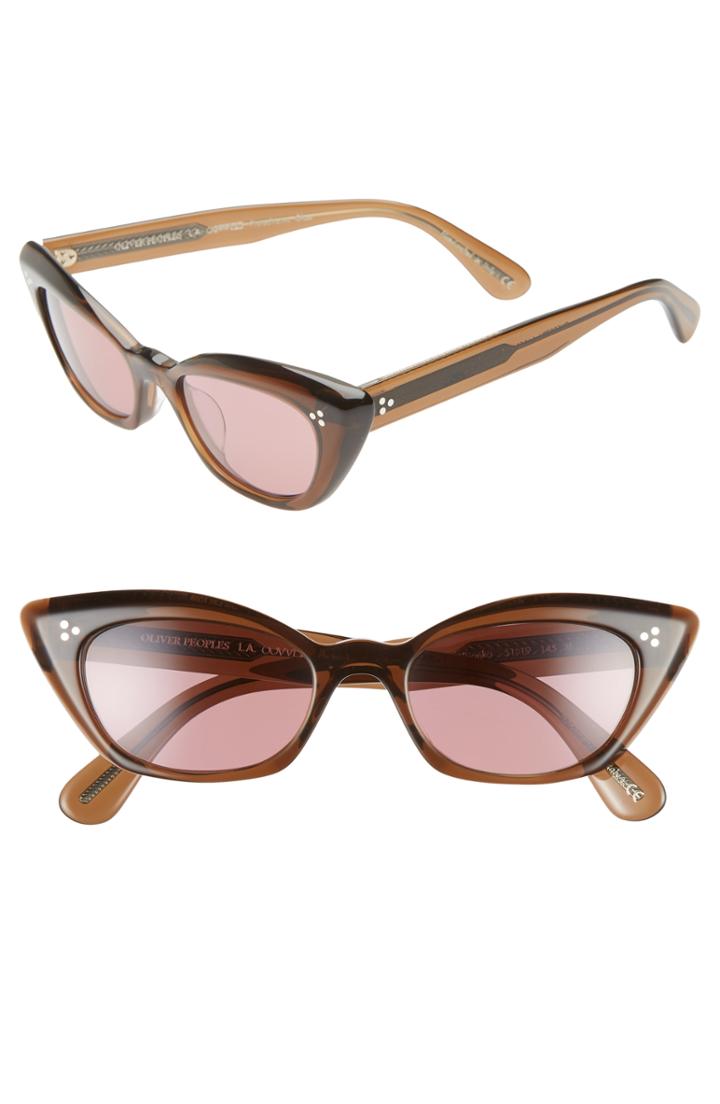 Women's Oliver Peoples Lelaina 51mm Photochromic Cat Eye Sunglasses - Espresso